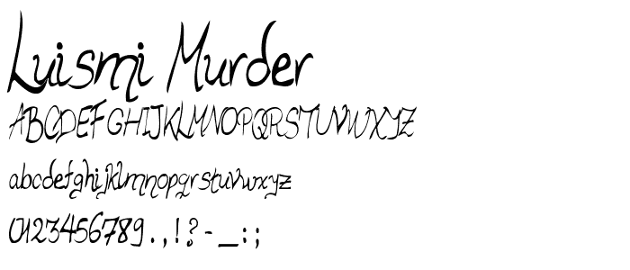 Luismi Murder font